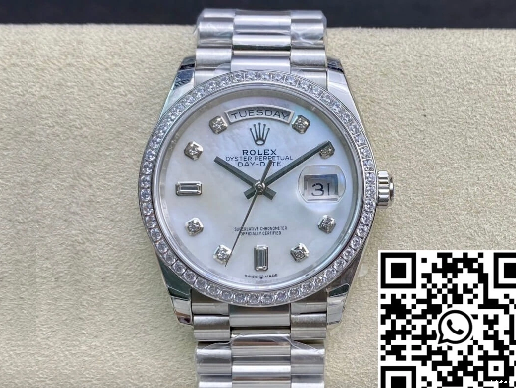 Bezel Day Diamond-set EW Date 128396TBR-0005 Rolex Factory 0419